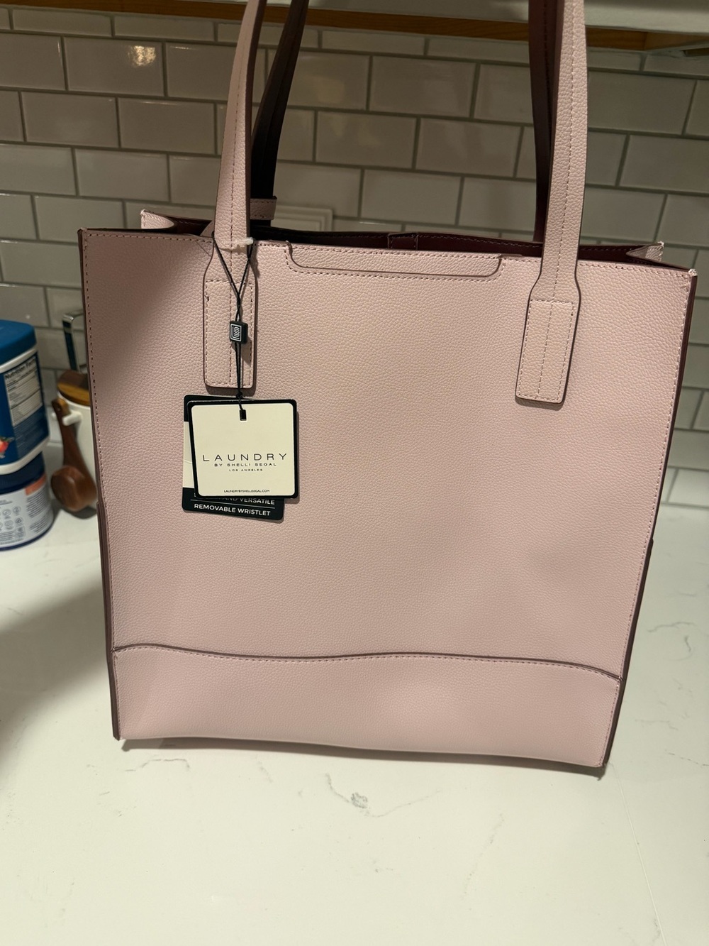 Laundry By Shelli Segal Blush Pink Structured Tote
